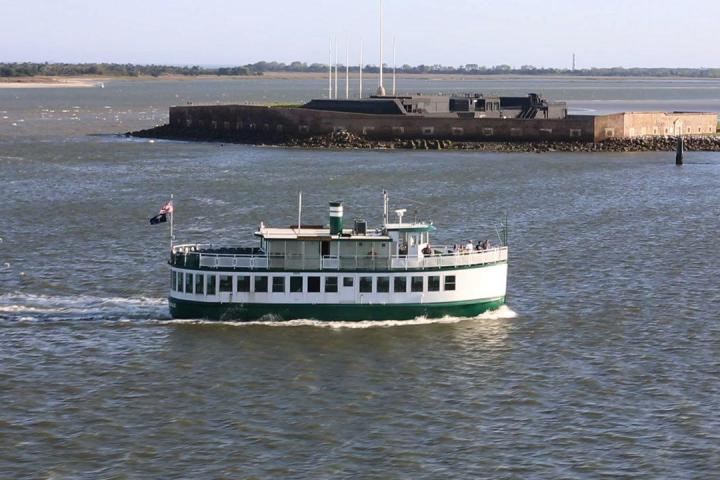 a large ship in a body of water