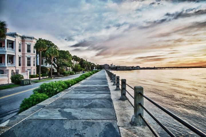 a river running through a city